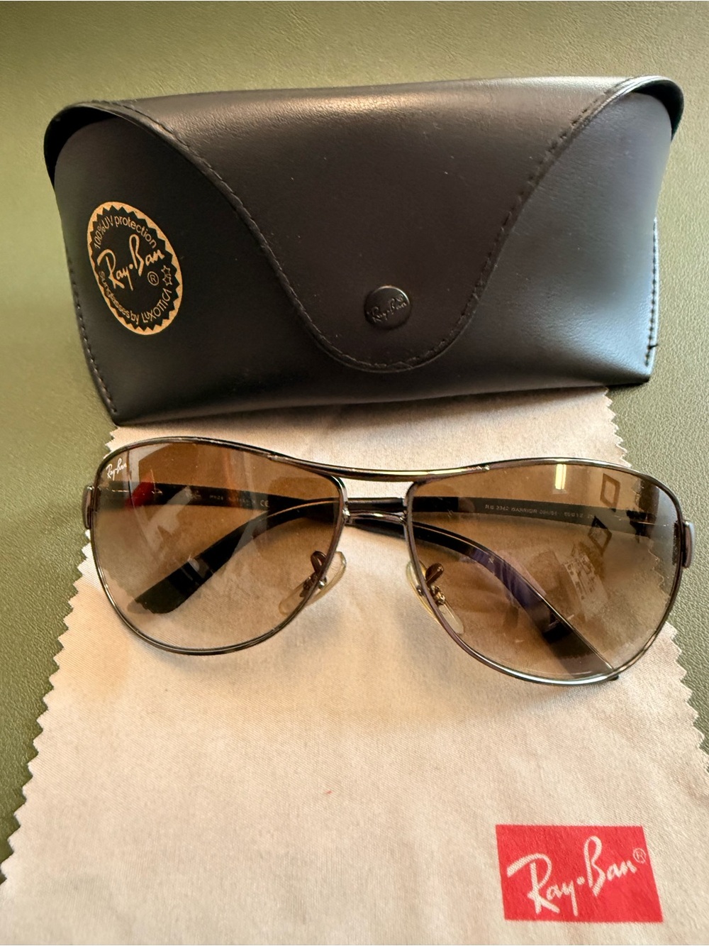 Ray-Ban Men’s Aviator Sunglasses - Warrior